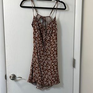 Pacsun brown floral dress